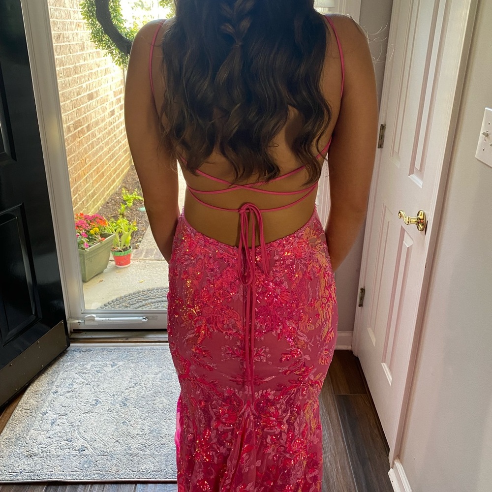 Stunning Pink Sequin Gown